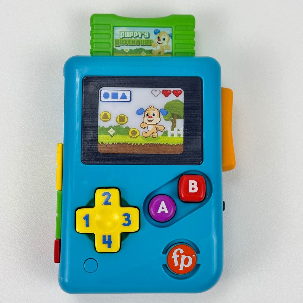 Fisher-Price Laugh & Learn Lil' Gamer GTJ65 Blue Musical Handheld Toddler Toy